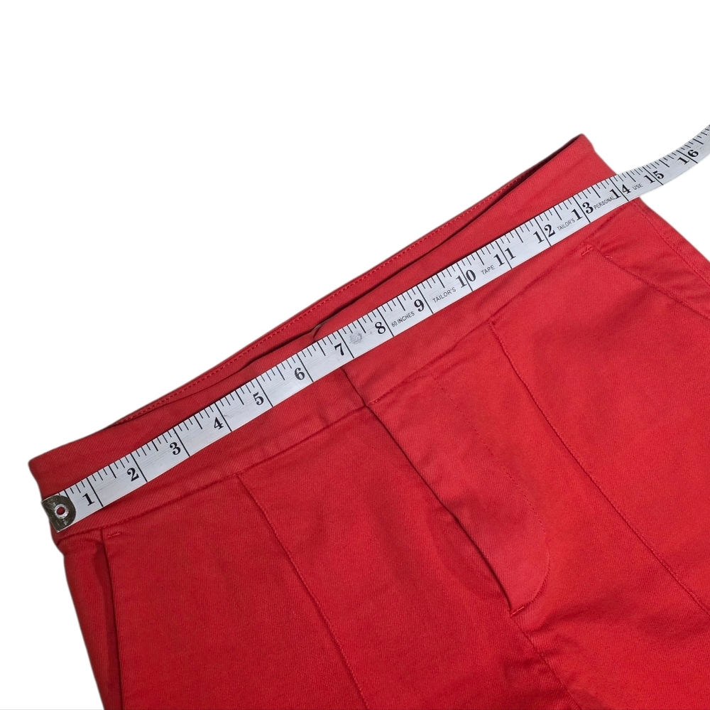 Alice + Olivia Red High-Waist Flare Jeans - Picture 11 of 15